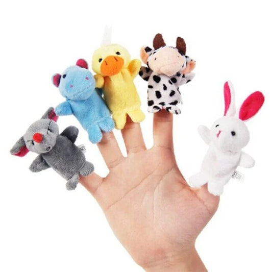 10pc Plush Animal Finger Puppet Set
